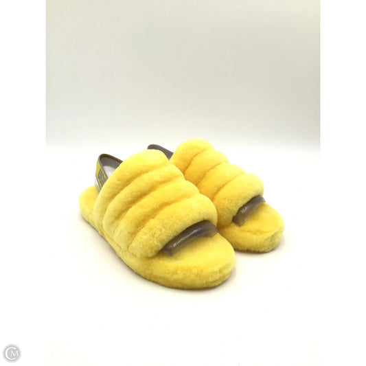 Sandals Designer By Ugg In Yellow, Size: 6