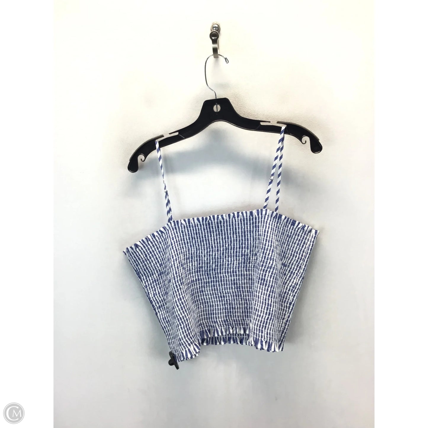 Top Sleeveless By Express In Blue & White, Size: Xl