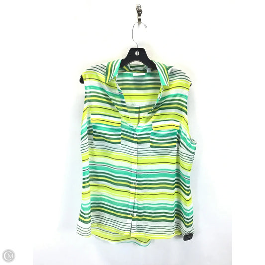 Top Sleeveless By New York And Co In Green, Size: Xl