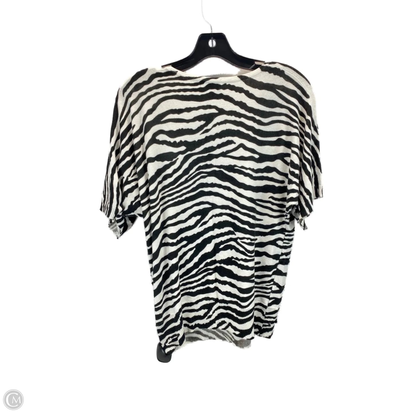 Sweater By Joseph A. In Black & White, Size: L