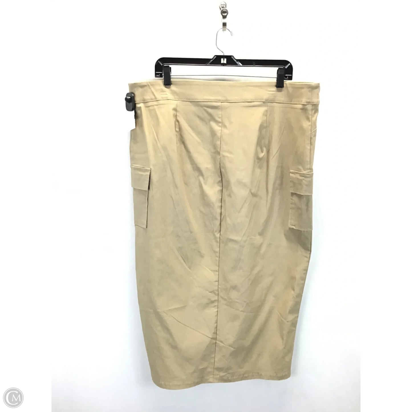 Skirt Midi By Clothes Mentor In Beige, Size: 3x