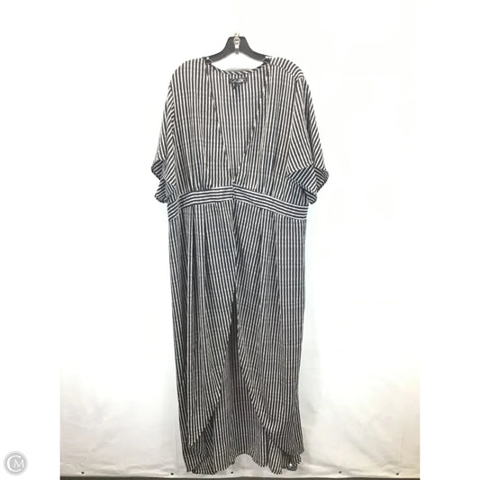 Kimono By Clothes Mentor In Black & White, Size: 3x