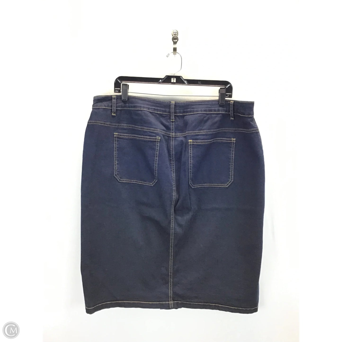 Skirt Midi By Ashley Stewart In Blue Denim, Size: 20