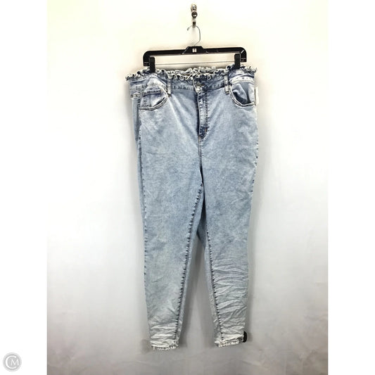 Jeans Straight By Fashion To Figure In Blue Denim, Size: 18
