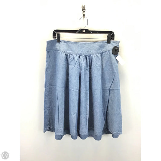Skirt Midi By Clothes Mentor In Blue Denim, Size: 14