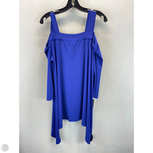 Tunic 3/4 Sleeve By Clothes Mentor In Blue, Size: L