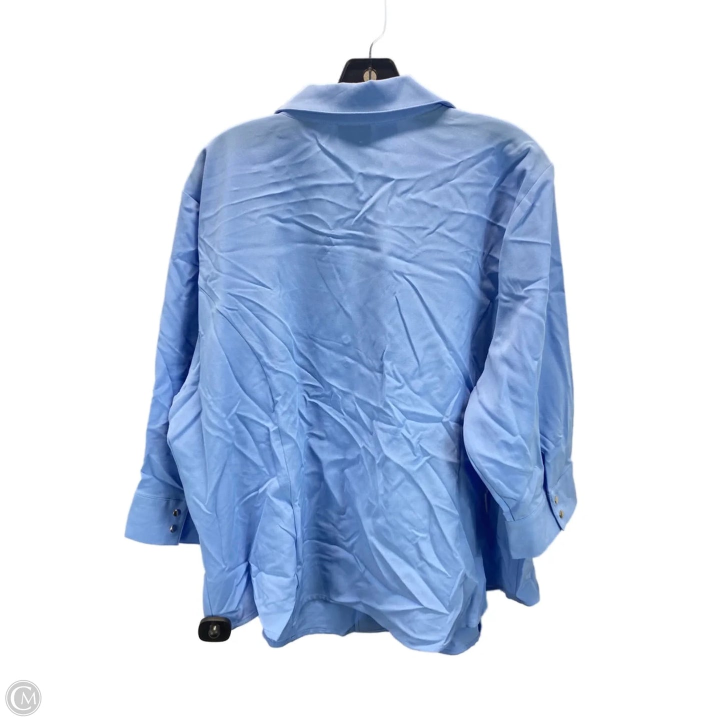 Top 3/4 Sleeve By Classic Elements In Blue, Size: 2x