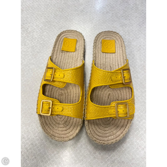 Sandals Designer By Tory Burch In Yellow, Size: 10