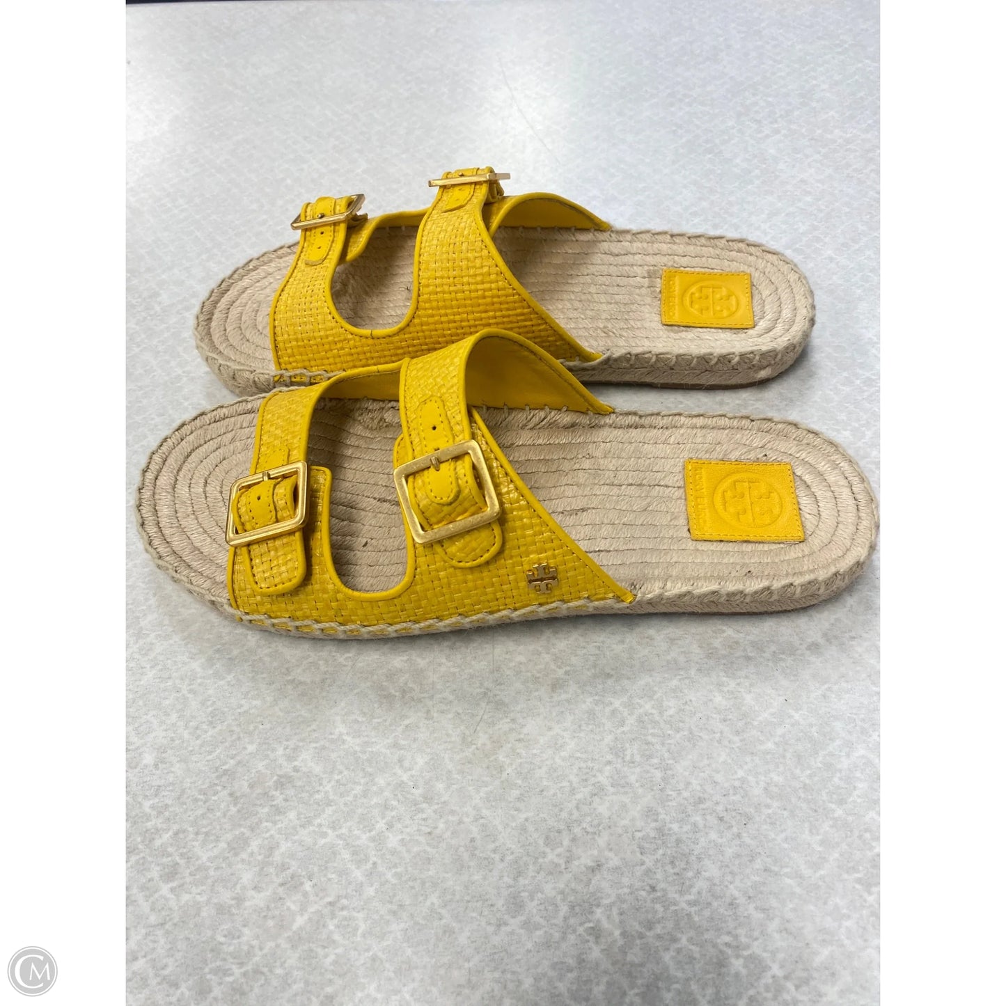 Sandals Designer By Tory Burch In Yellow, Size: 10