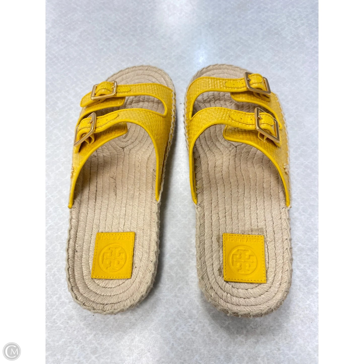 Sandals Designer By Tory Burch In Yellow, Size: 10