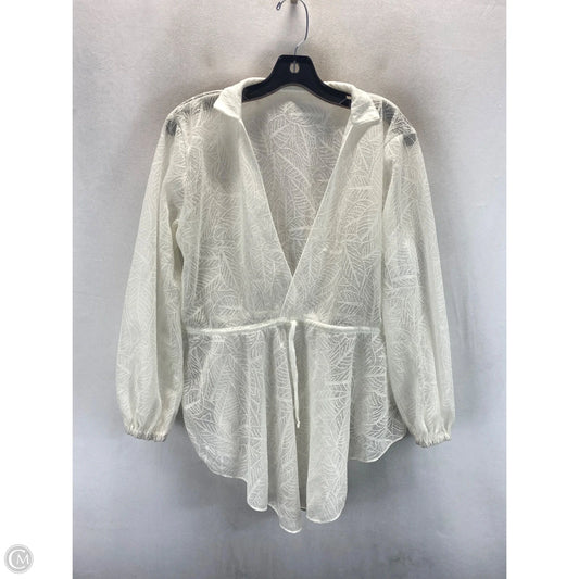 Swimwear Cover-up By Clothes Mentor In White, Size: M