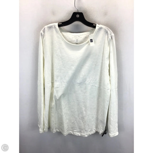 Top Long Sleeve By Gap In Cream, Size: Xxl