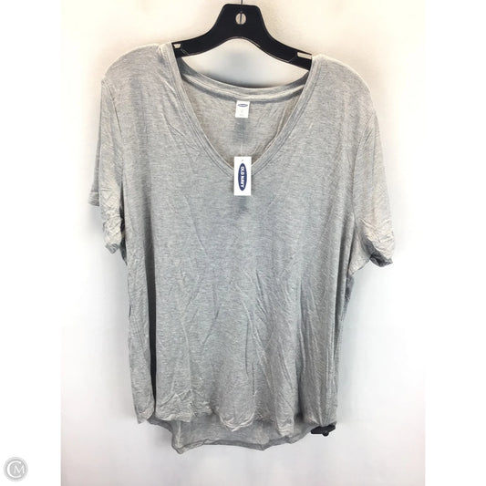 Top Short Sleeve By Old Navy In Grey, Size: Xl