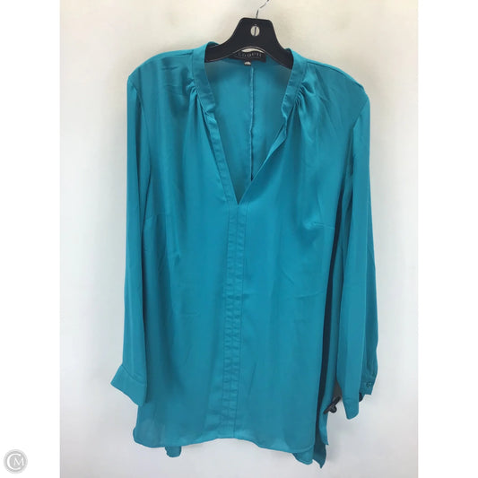 Top Long Sleeve By Eloquii In Teal, Size: 14