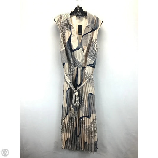 Dress Casual Midi By Eloquii In Blue & Cream, Size: 18