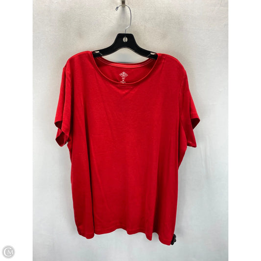 Top Short Sleeve Basic By St Johns Bay In Red, Size: 3x