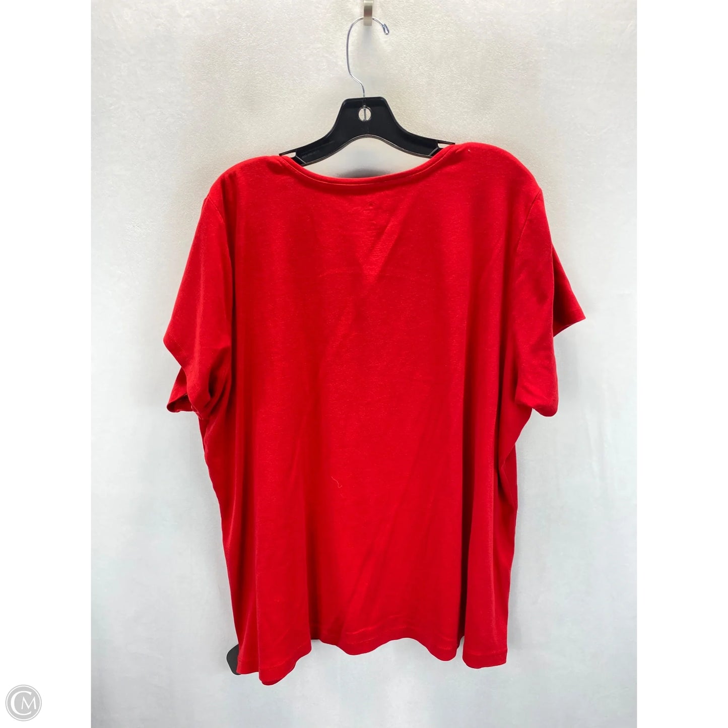 Top Short Sleeve Basic By St Johns Bay In Red, Size: 3x