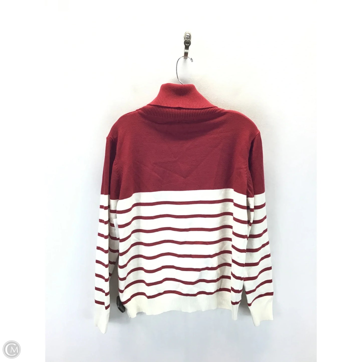 Sweater By Clothes Mentor In Red & White, Size: Xl