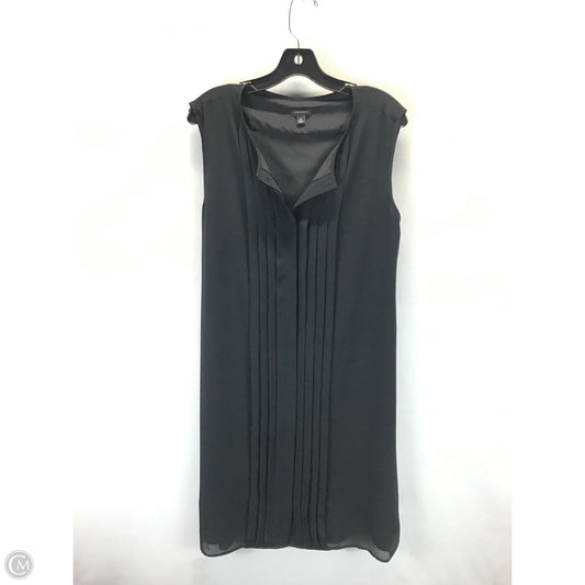 Dress Casual Midi By Ann Taylor In Black, Size: M