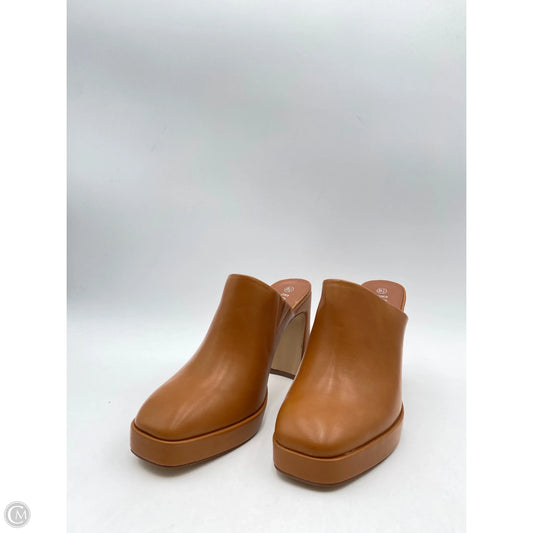 Sandals Heels Platform By Rouge In Tan, Size: 8.5