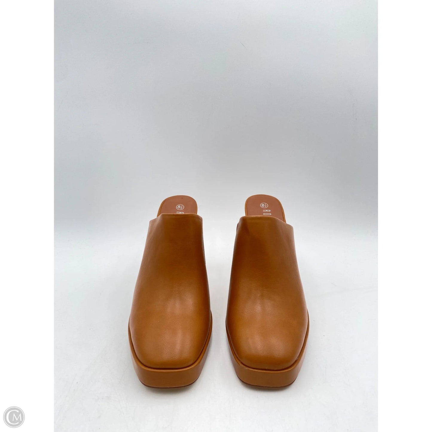 Sandals Heels Platform By Rouge In Tan, Size: 8.5
