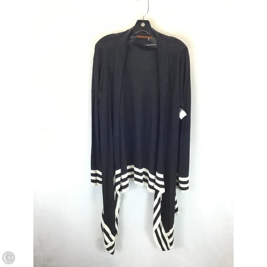 Cardigan By Belldini In Black & White, Size: 2x