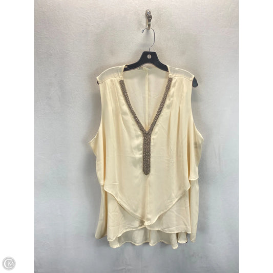 Top Sleeveless By Spense In Cream, Size: 2x