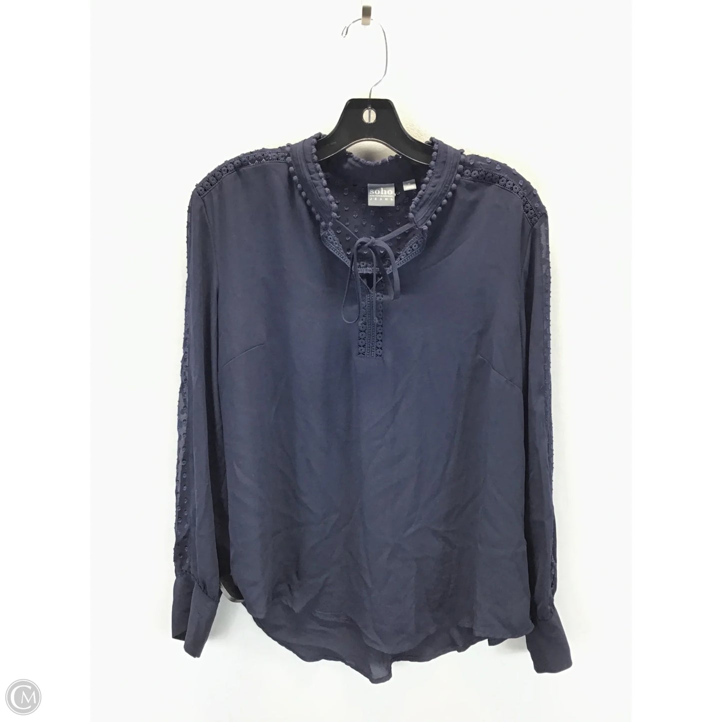 Top Long Sleeve By New York And Co In Blue, Size: M