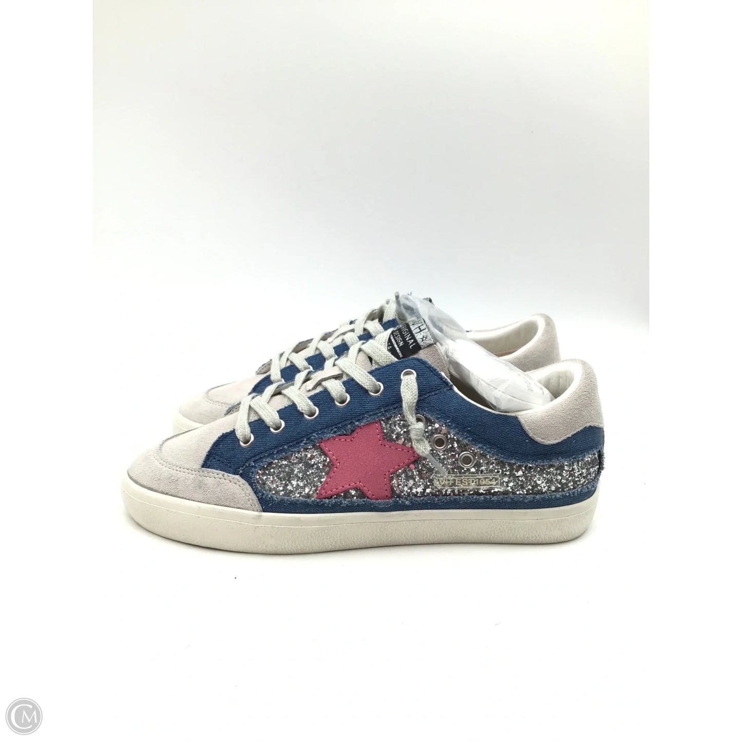 Shoes Sneakers By Clothes Mentor In Blue & Silver, Size: 11