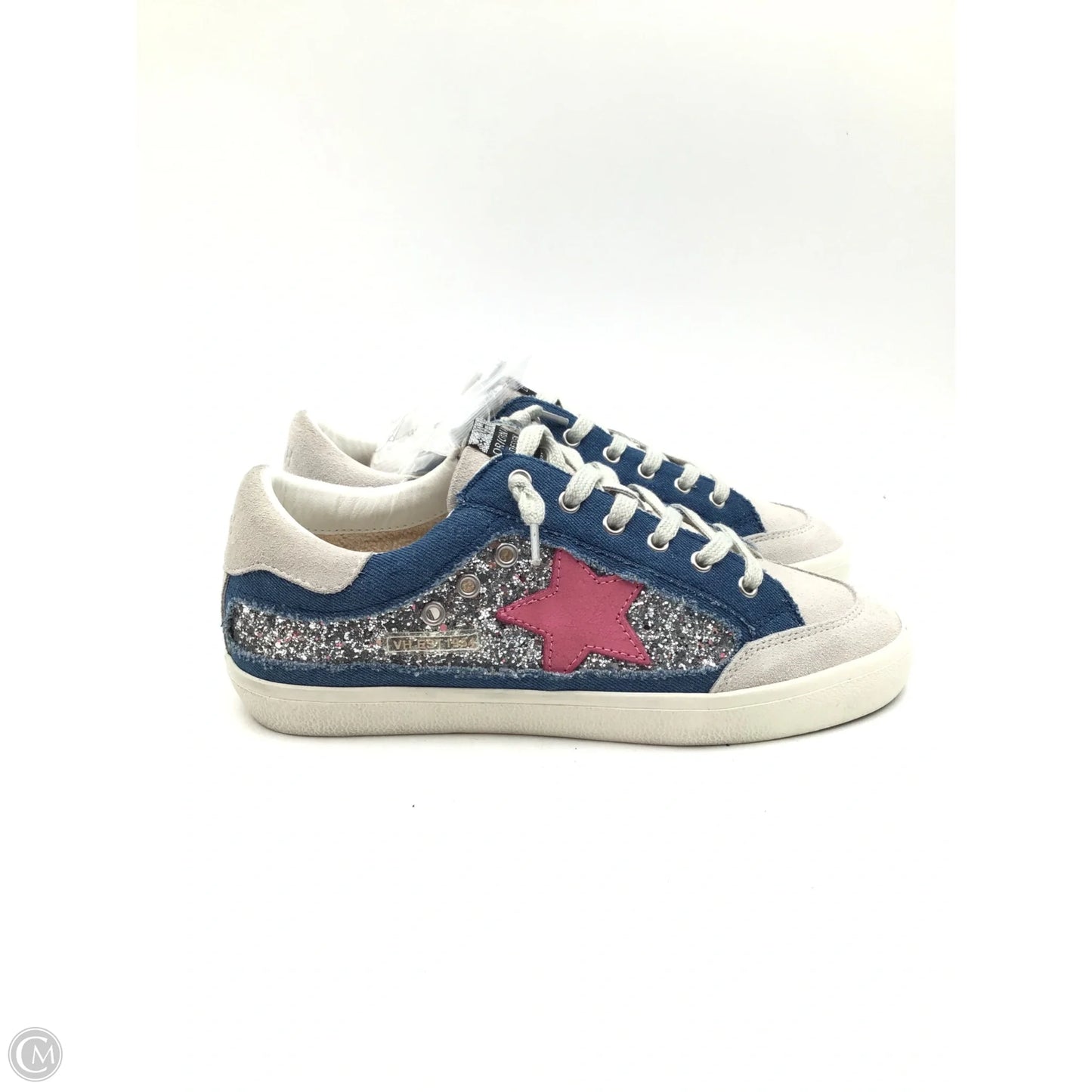 Shoes Sneakers By Clothes Mentor In Blue & Silver, Size: 11