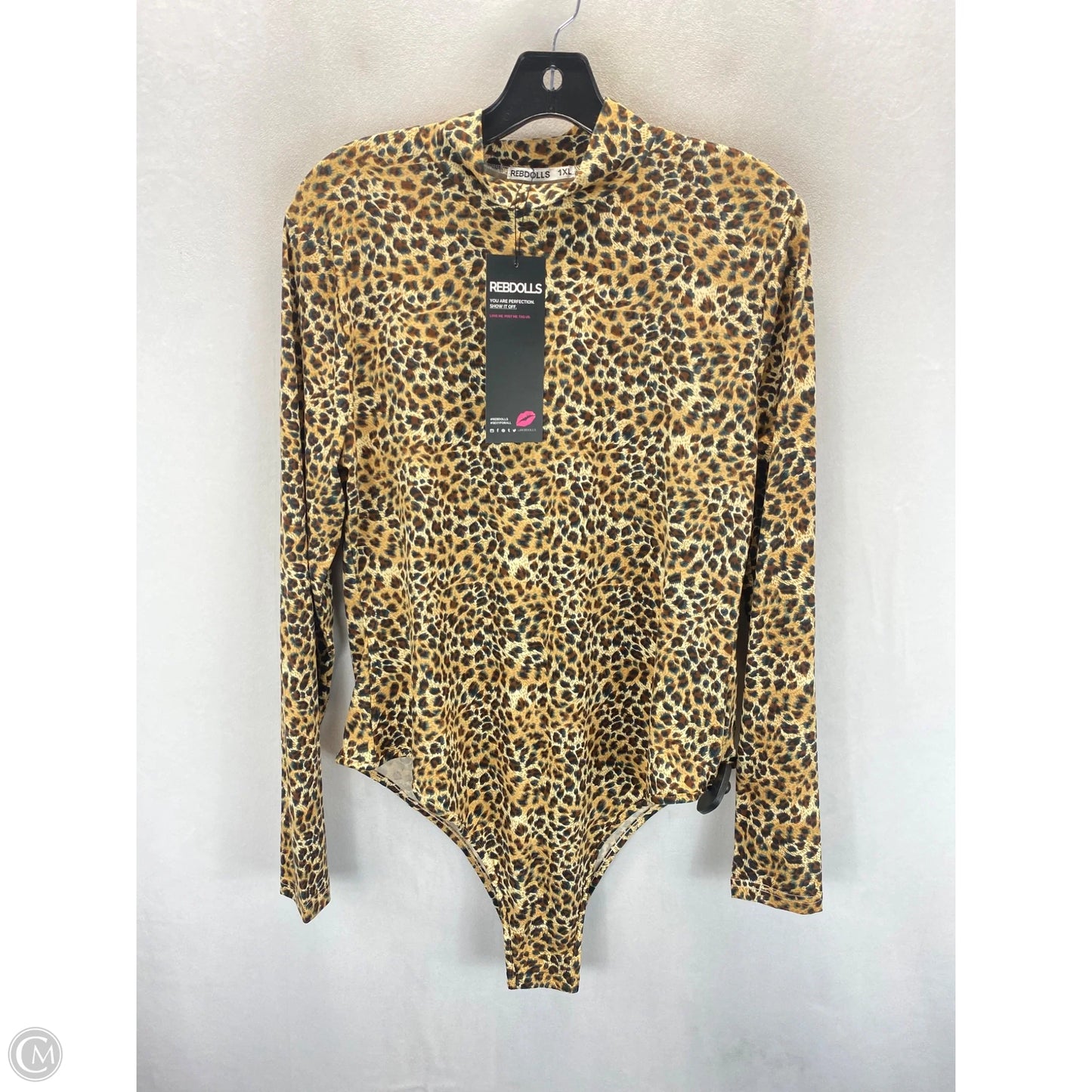 Bodysuit By Clothes Mentor In Animal Print, Size: 12