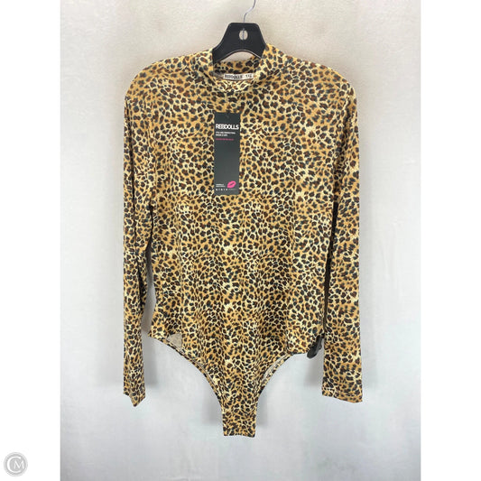 Bodysuit By Clothes Mentor In Animal Print, Size: 12