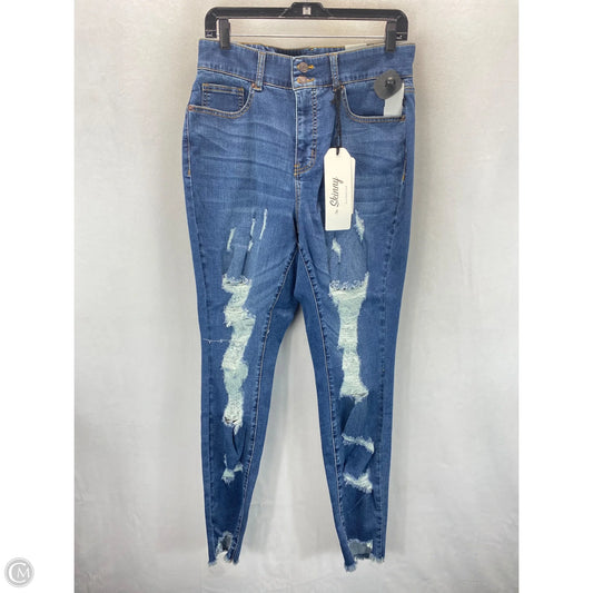 Jeans Skinny By Fashion To Figure In Blue Denim, Size: 14