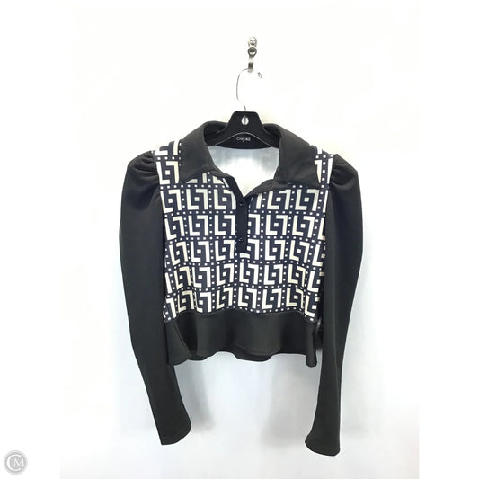 Blazer By Clothes Mentor In Black & Cream, Size: Xl