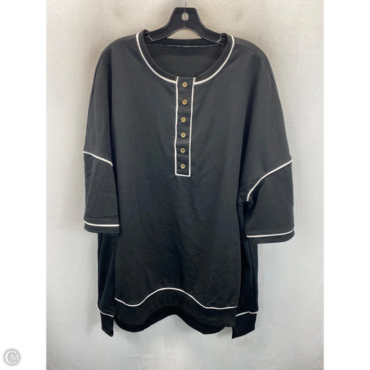 Top Short Sleeve By Clothes Mentor In Black & White, Size: Xl