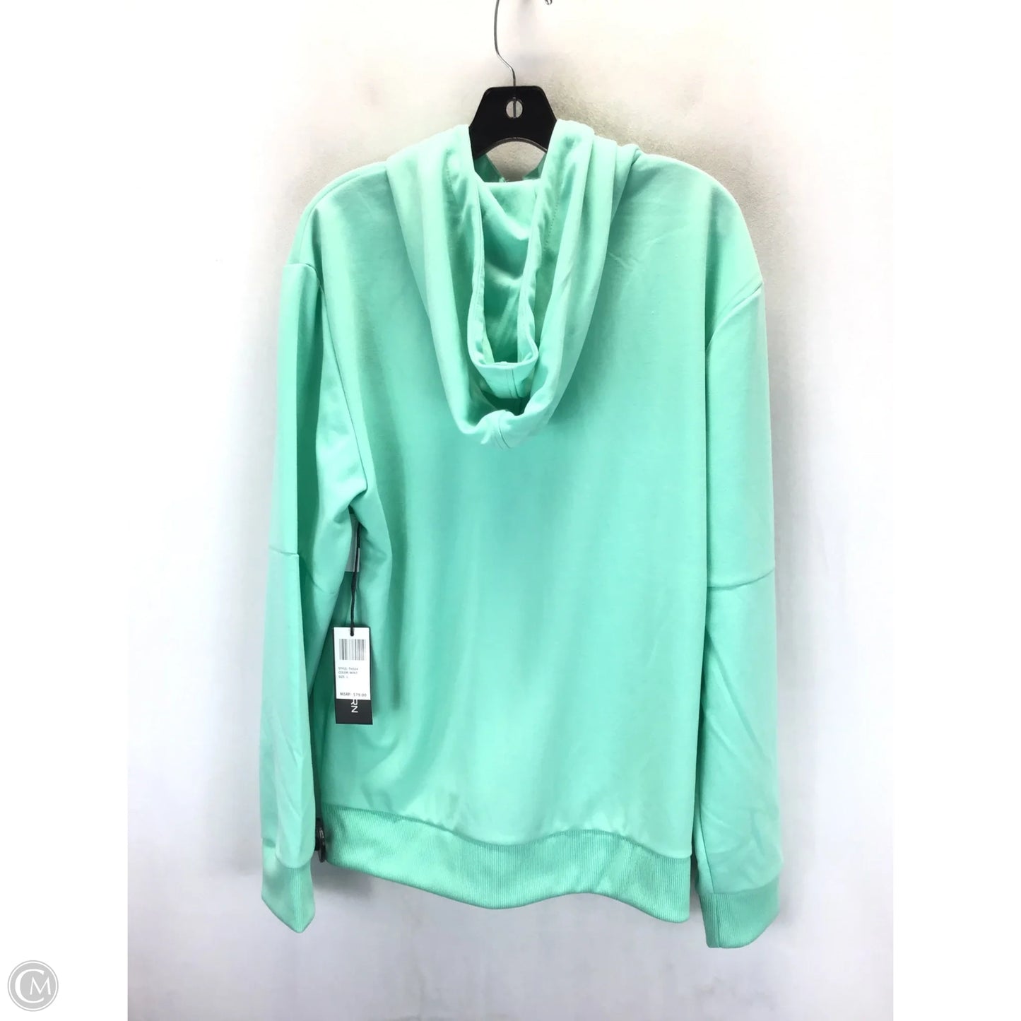Athletic Jacket By Clothes Mentor In Green & Grey, Size: L
