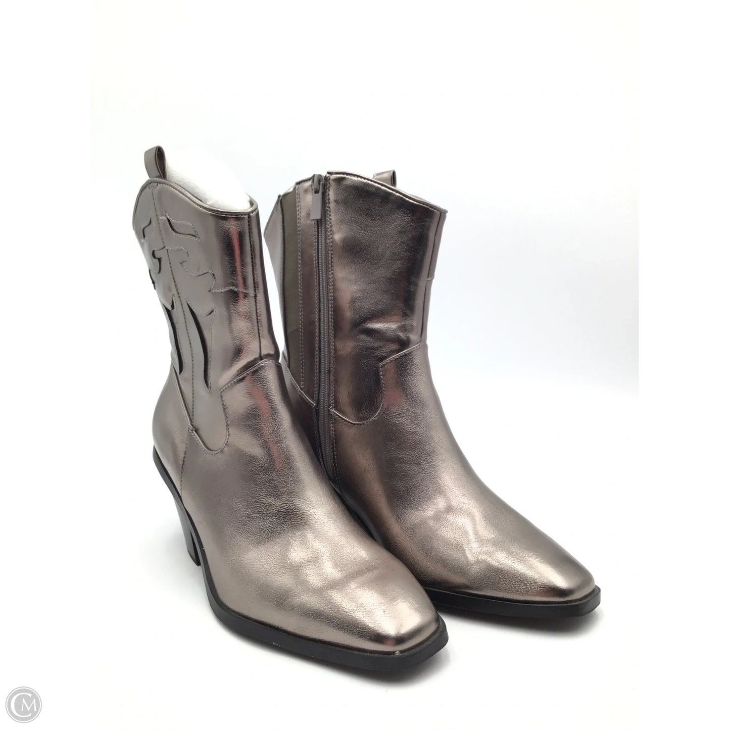 Boots Mid-calf Heels By Clothes Mentor In Rose Gold, Size: 11