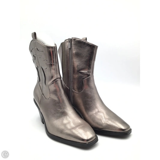Boots Mid-calf Heels By Clothes Mentor In Rose Gold, Size: 11