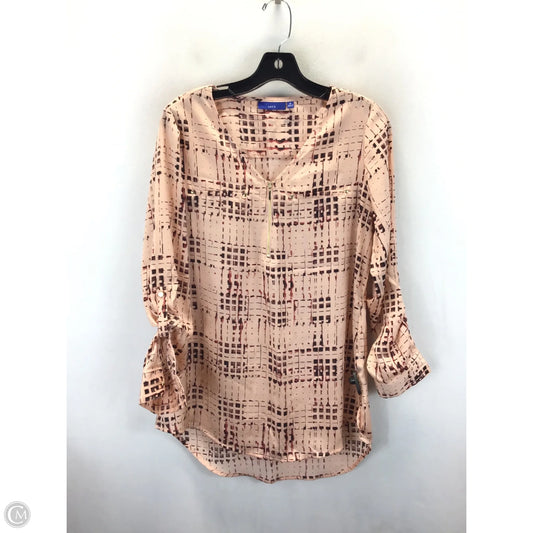 Top Long Sleeve By Apt 9 In Peach, Size: M