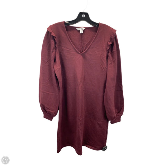 Dress Casual Midi By Nine West In Maroon, Size: L