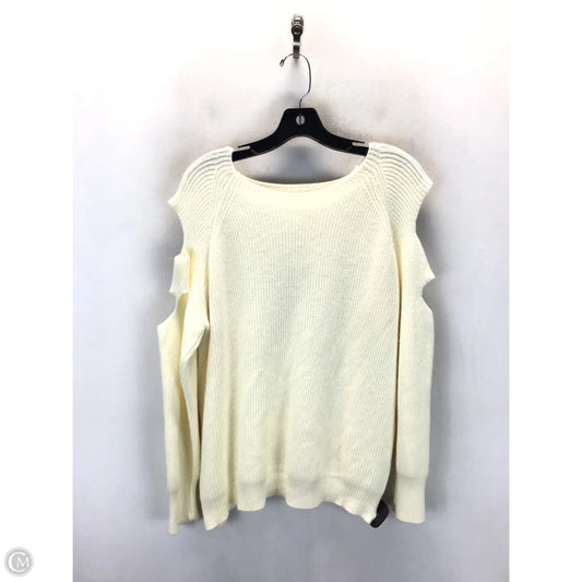 Sweater By Clothes Mentor In Cream, Size: M