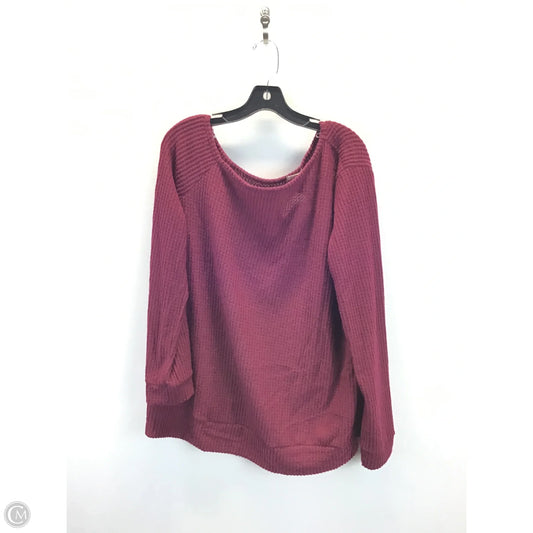 Sweater By Clothes Mentor In Maroon, Size: 2x
