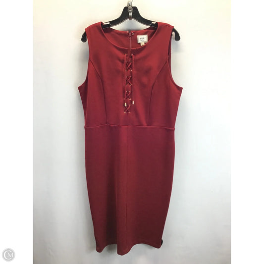 Dress Casual Midi By Eci In Red, Size: Xl