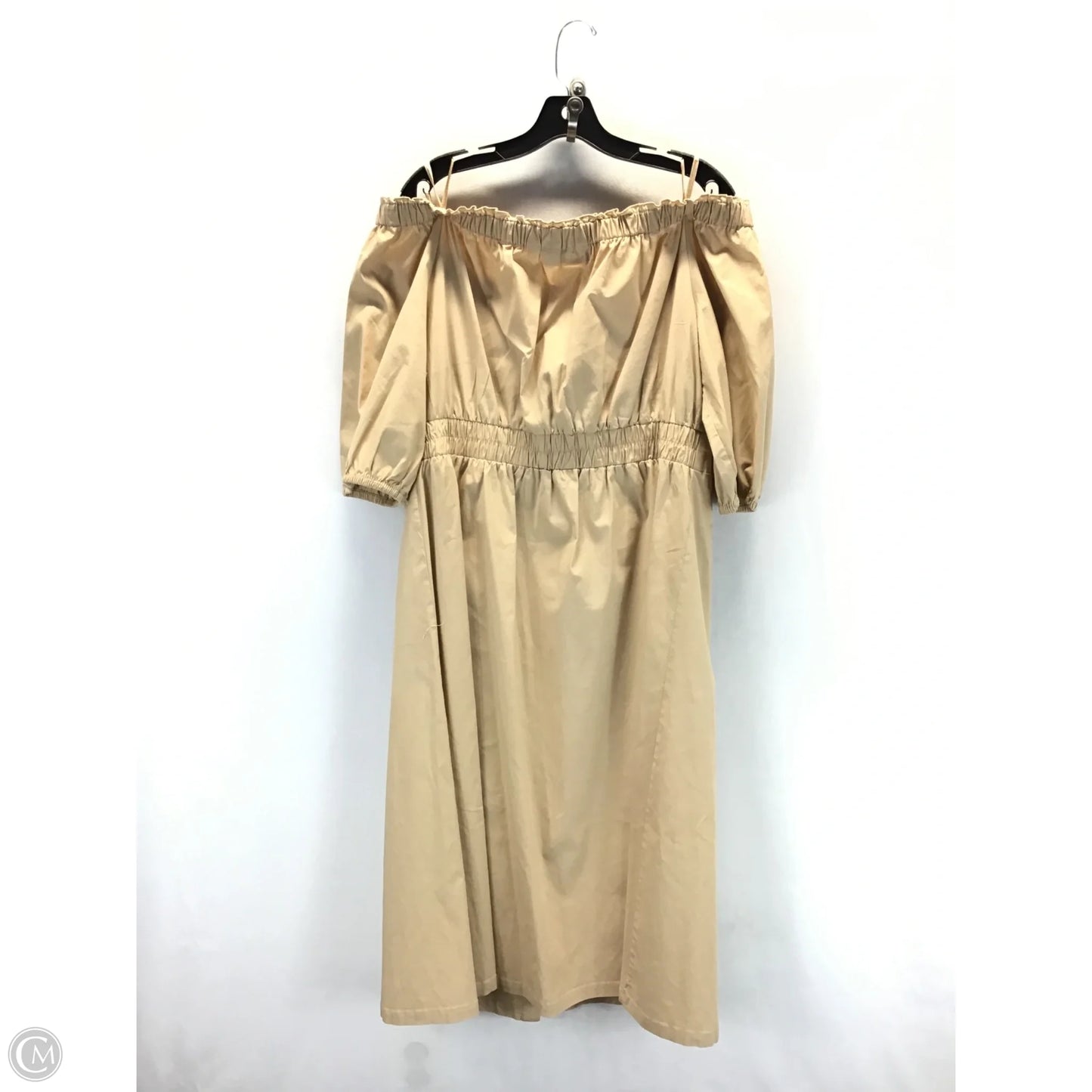 Dress Casual Midi By New York And Co In Tan, Size: Xl