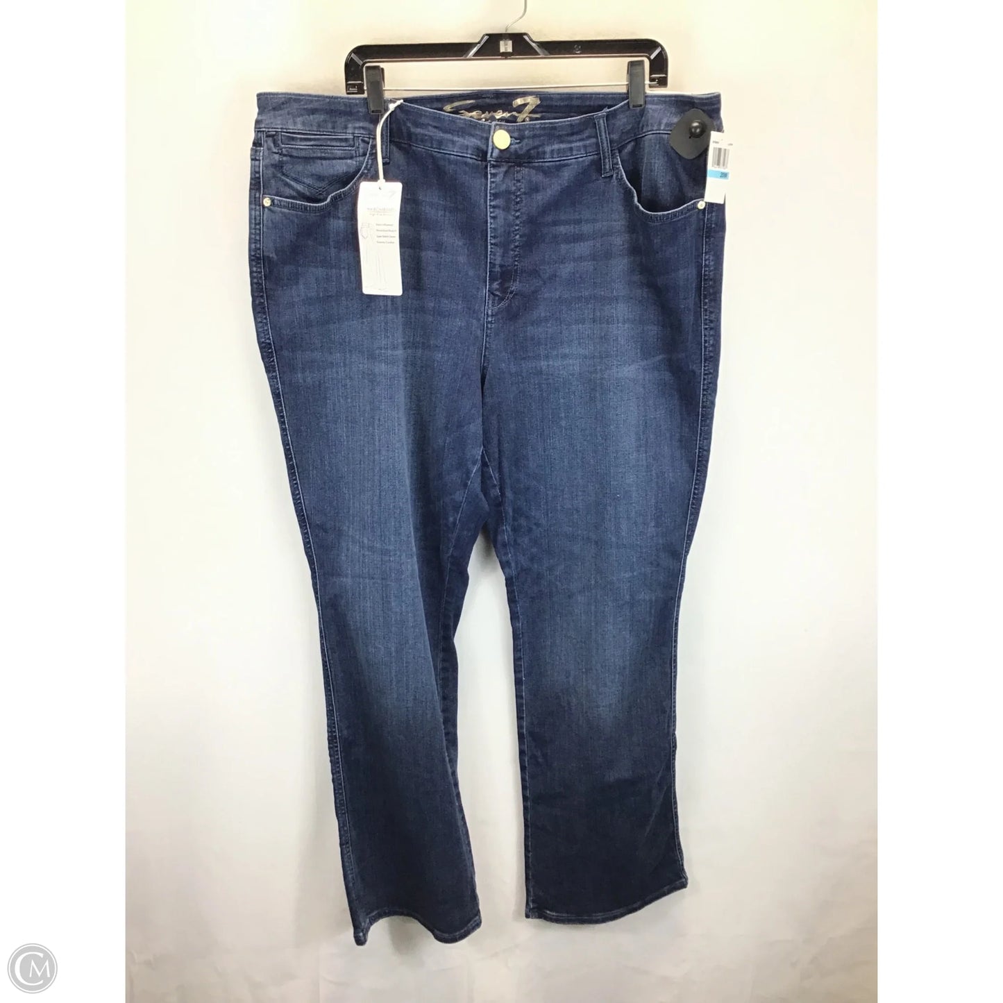 Jeans Boot Cut By Seven 7 In Blue Denim, Size: 20