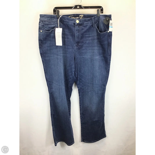Jeans Boot Cut By Seven 7 In Blue Denim, Size: 20