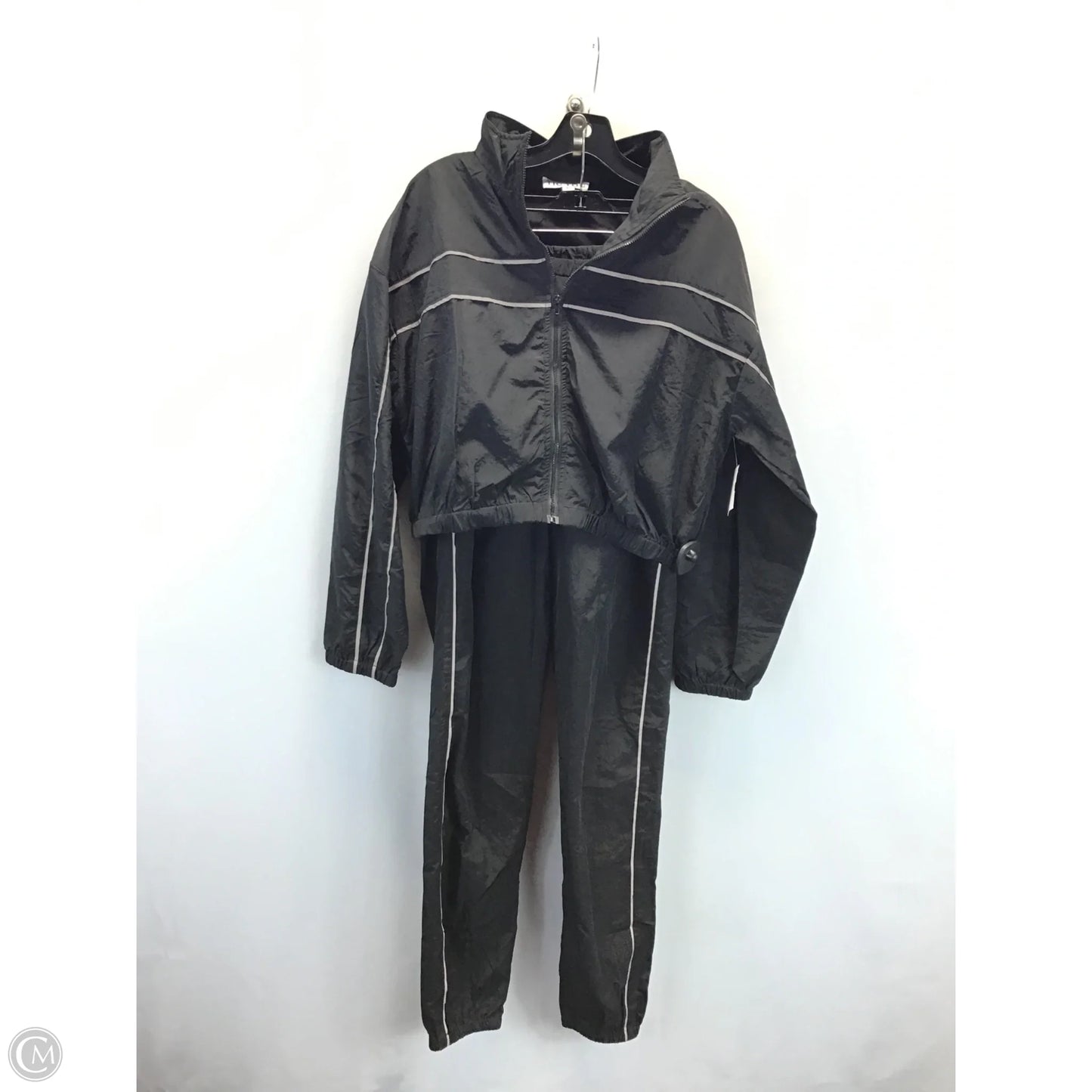 Athletic Pants 2pc By Clothes Mentor In Black & Grey, Size: M