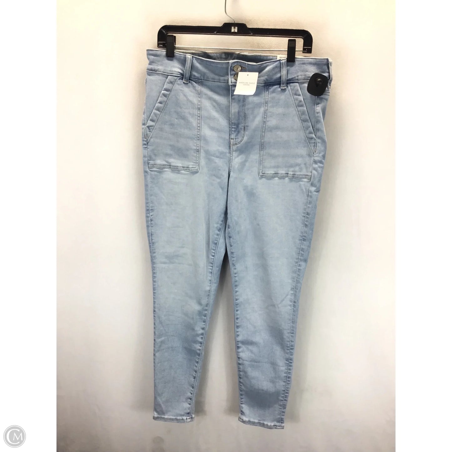 Jeans Jeggings By American Eagle In Blue Denim, Size: 16