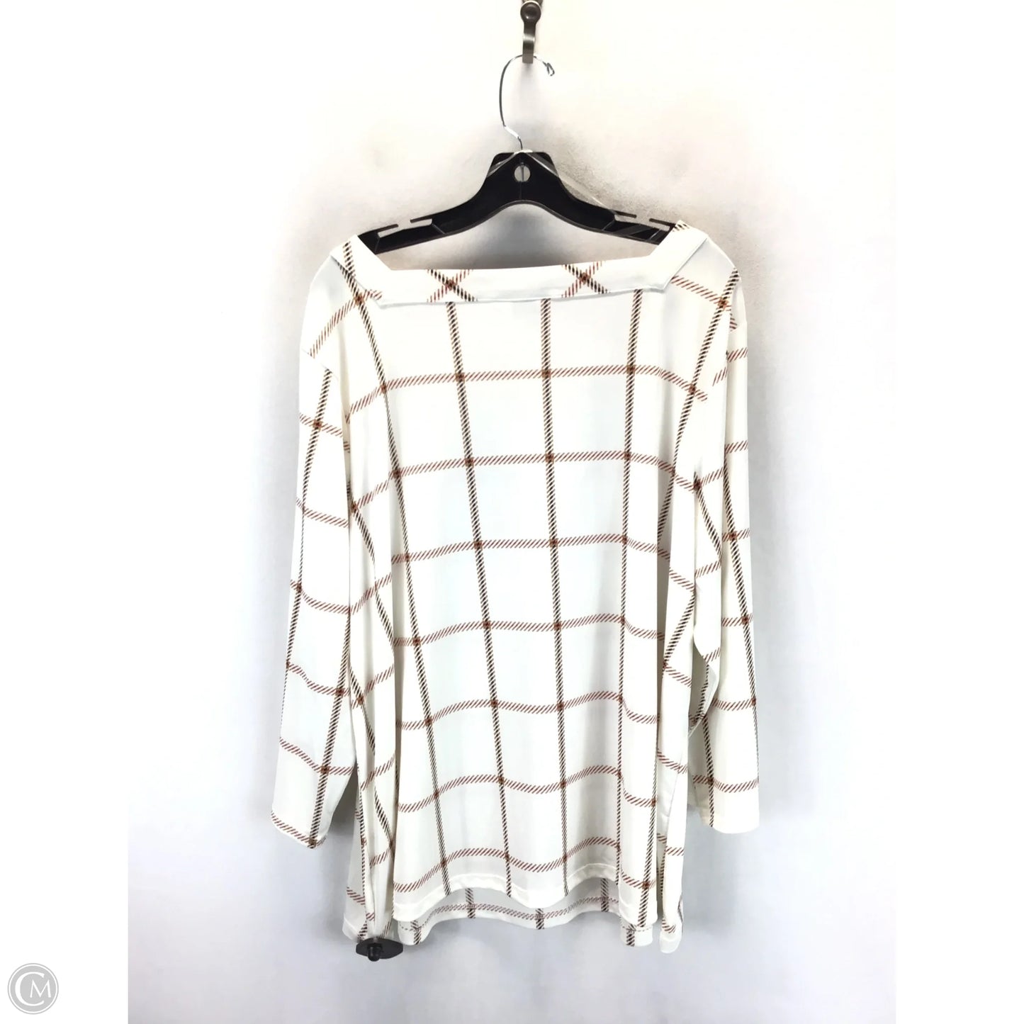 Top Long Sleeve By Liz Claiborne In Cream, Size: 2x