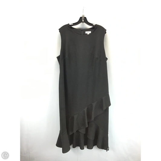 Dress Casual Midi By Calvin Klein In Black, Size: 20